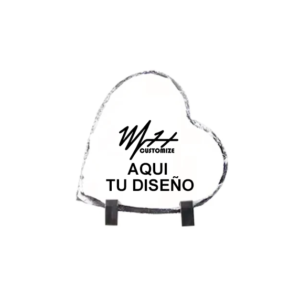 Marco de Piedra Corazon Personalizada Mate 20x20 cm